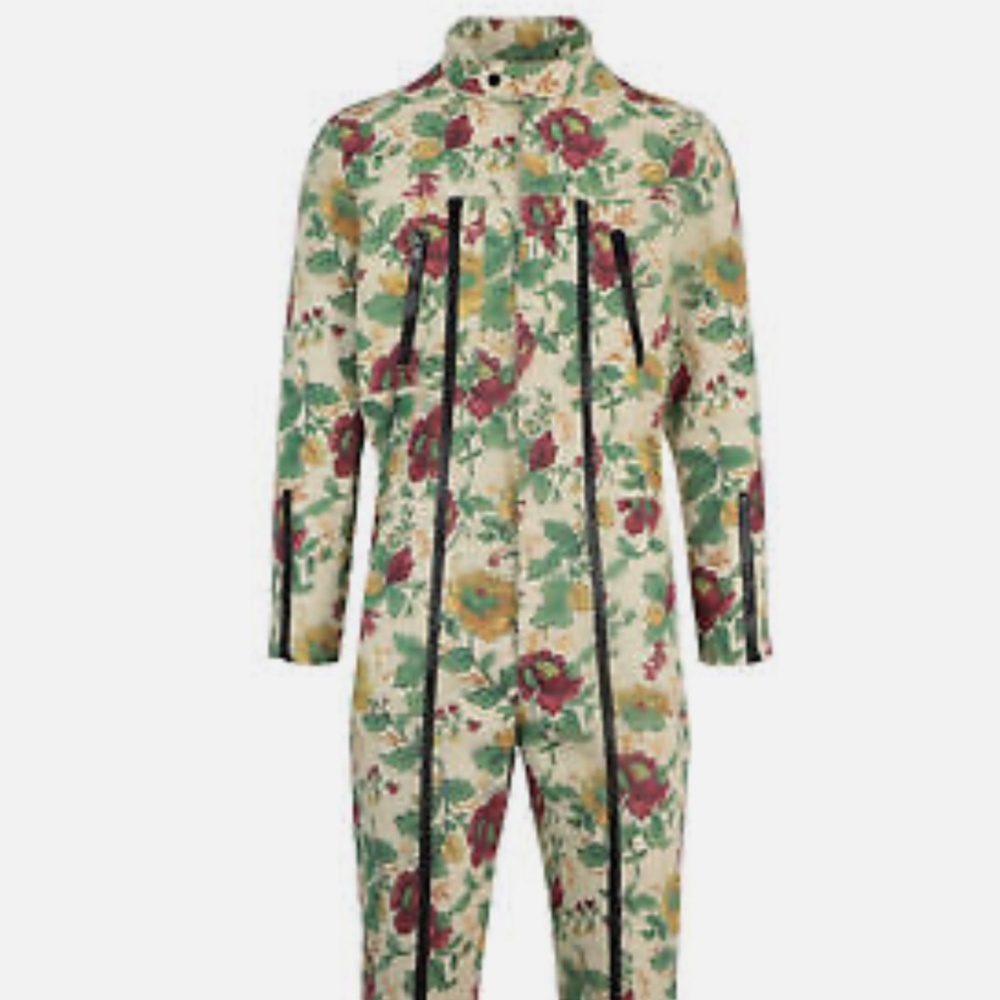 Gucci Mens floral jacquard jumpsuit
